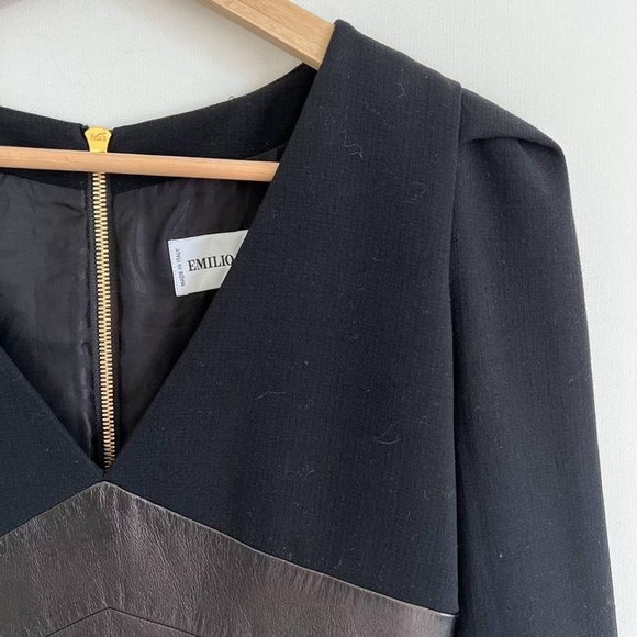 Emilio Pucci Black Leather Dress - Picture 3 of 4